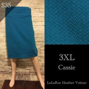 LuLaRoe Cassie Skirt 3XL Teal - LOWEST I CAN GO!